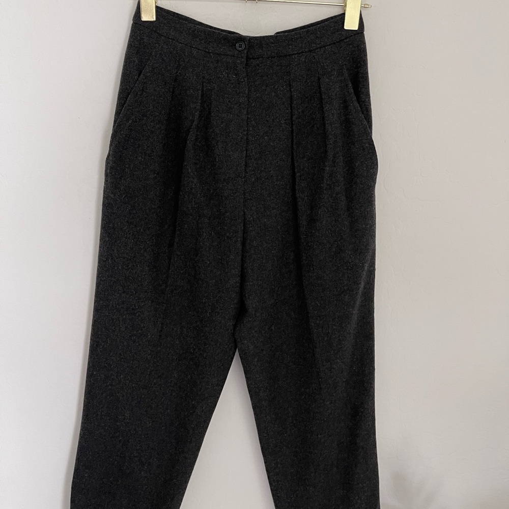 DONNA KARAN NEW YORK High Waist Pintuck 100% Cashmere Pants Size 6 - Picture 4 of 9